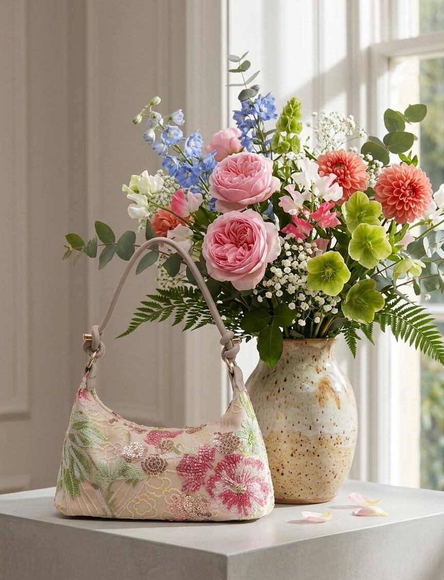 Flora Elegance - Schultertasche