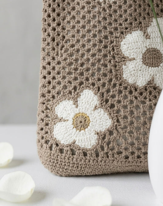 Daisy Meadow - Häkeltasche