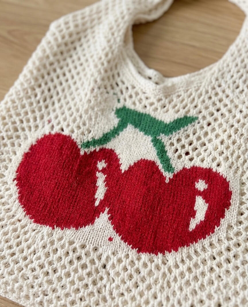 Cherry Breeze – Häkeltasche