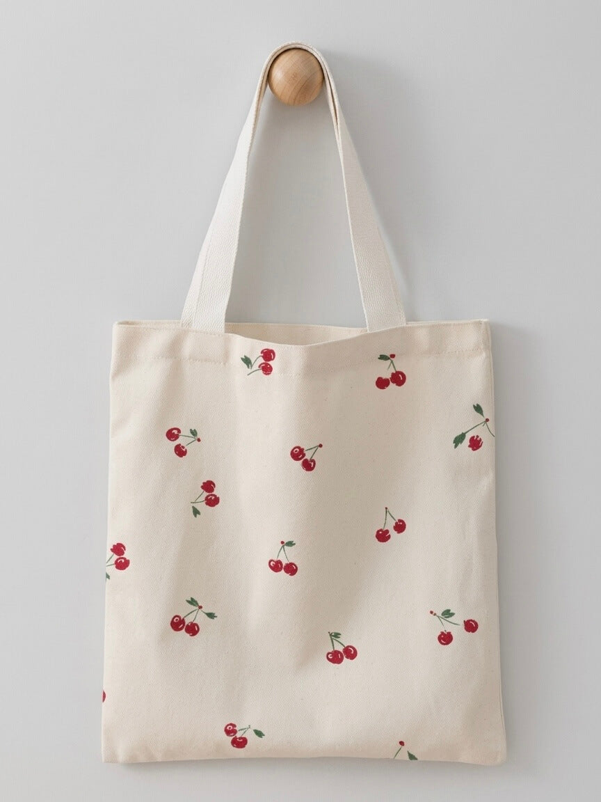 Cherry & Bloom Canvas - Tote Bag
