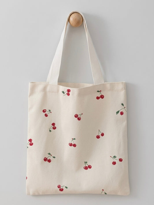 Cherry & Bloom Canvas - Tote Bag
