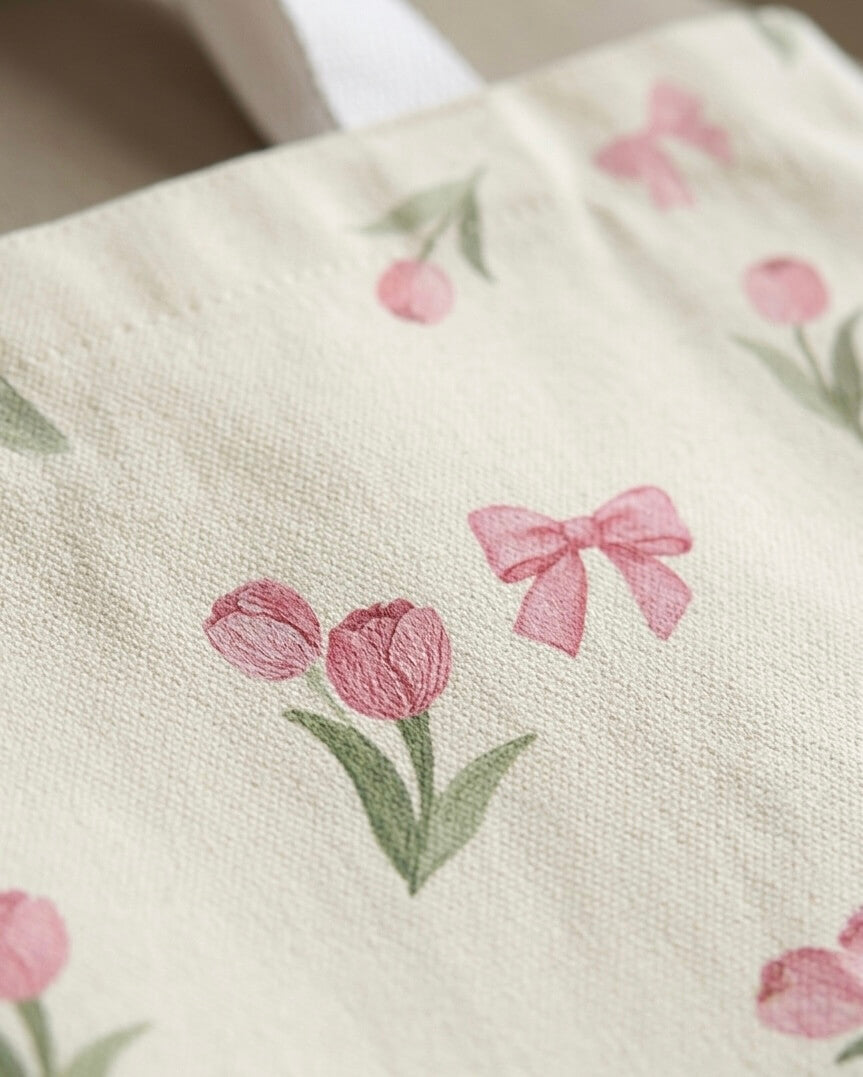 Cherry & Bloom Canvas - Tote Bag