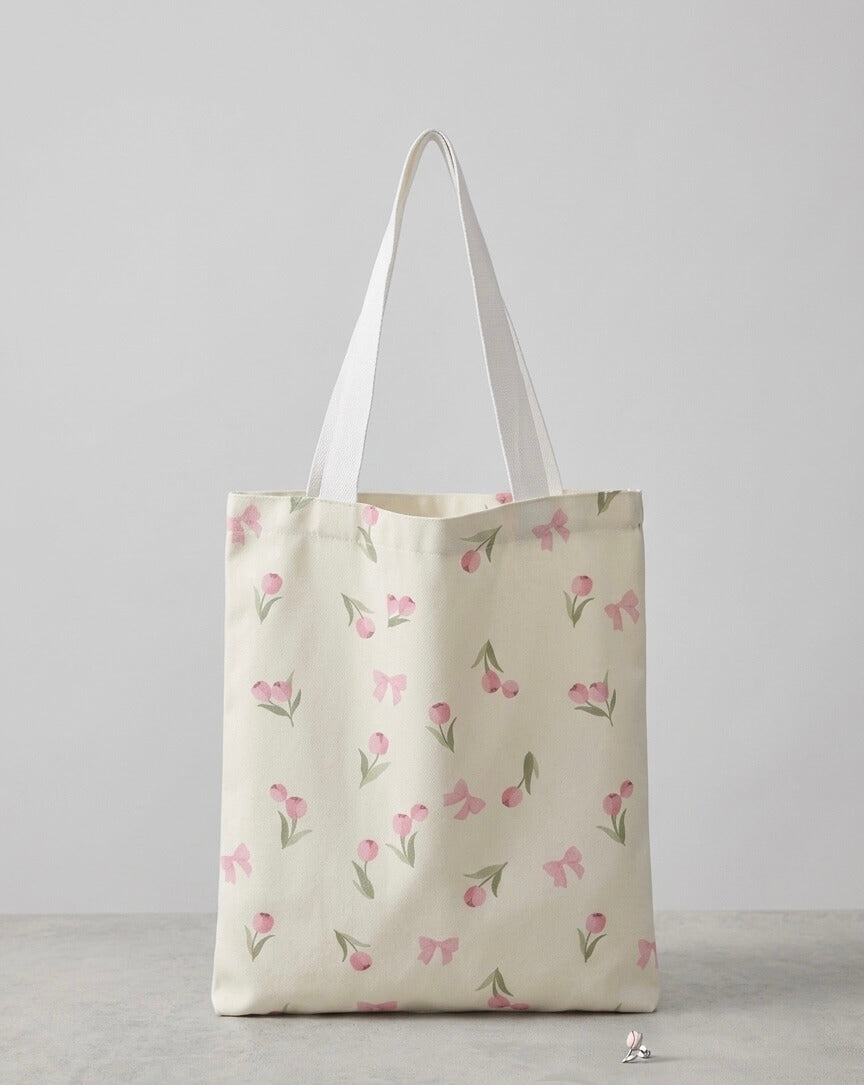 Cherry & Bloom Canvas - Tote Bag