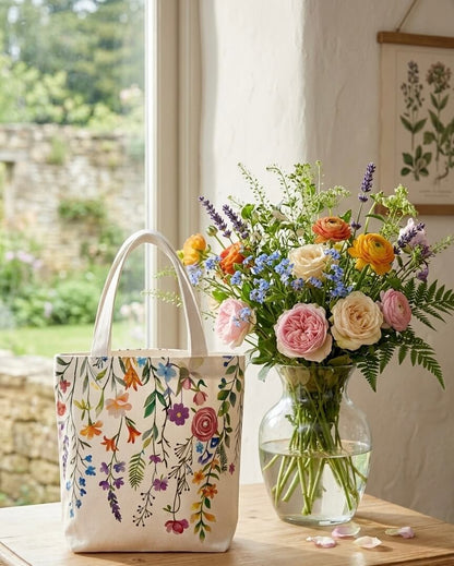 Cherry & Bloom Canvas - Tote Bag