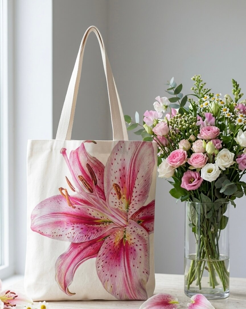 Cherry & Bloom Canvas - Tote Bag