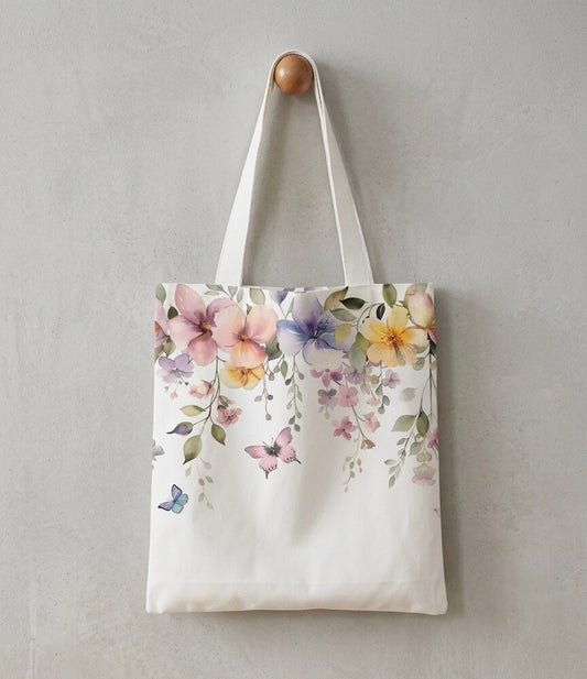 Cherry & Bloom Canvas Tote Bag