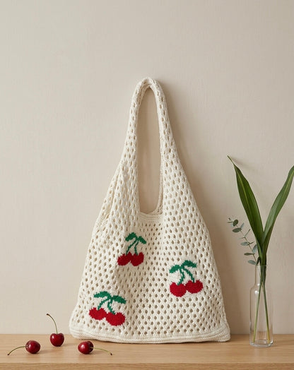 Cherry Breeze – Häkeltasche