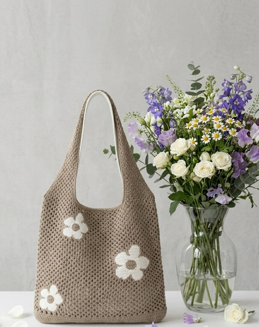 Daisy Meadow - Häkeltasche