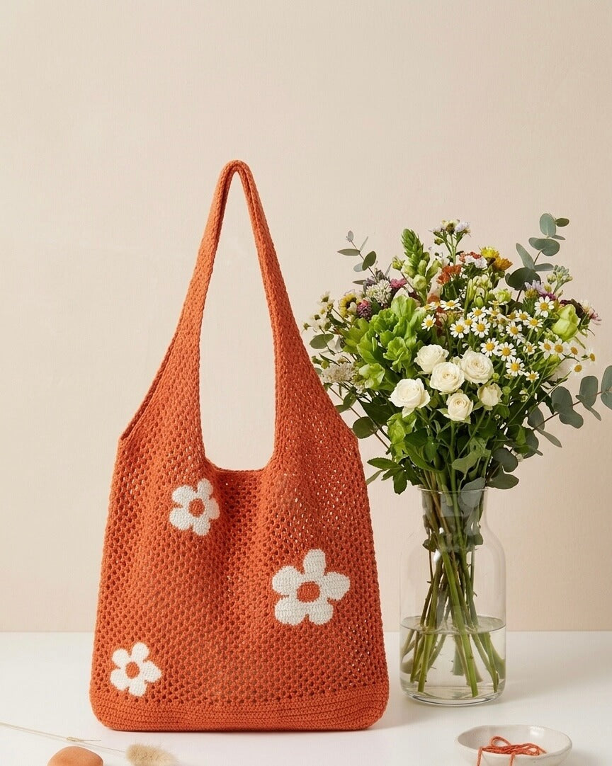 Daisy Meadow - Häkeltasche