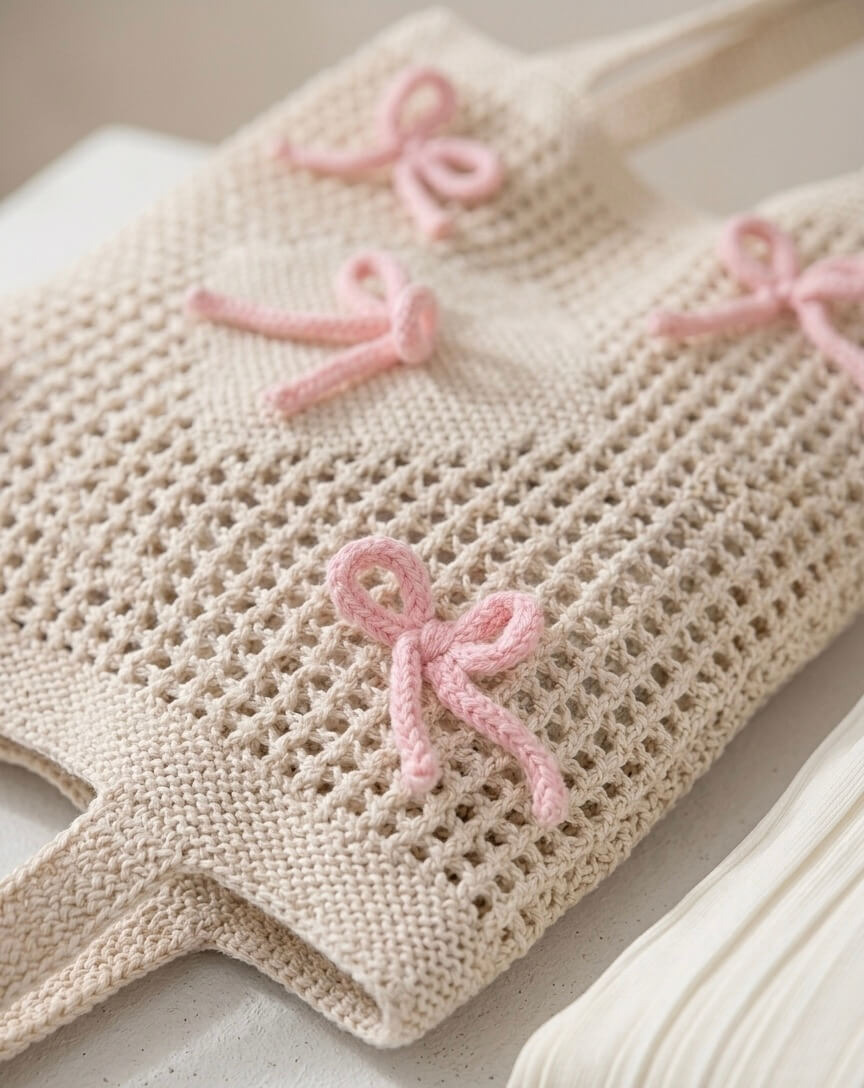Ribbon Charm - Häkeltasche
