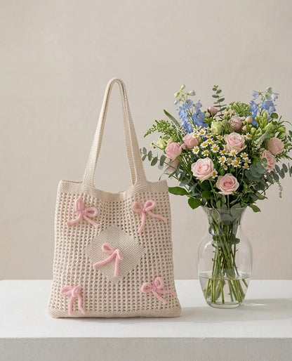Ribbon Charm - Häkeltasche
