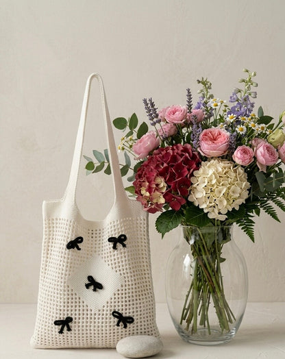 Ribbon Charm - Häkeltasche