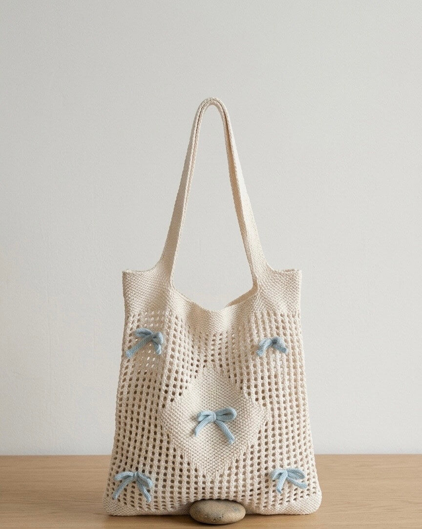 Ribbon Charm - Häkeltasche