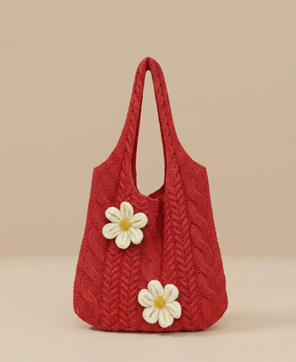 Daisy Cable - Häkeltasche