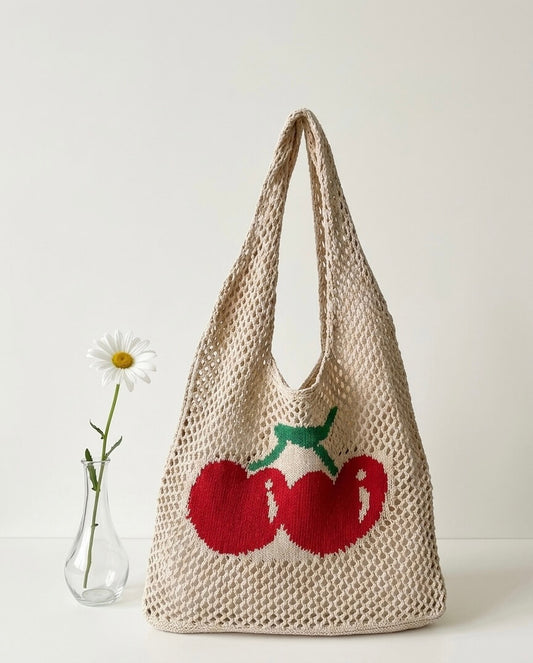 Cherry Breeze – Häkeltasche