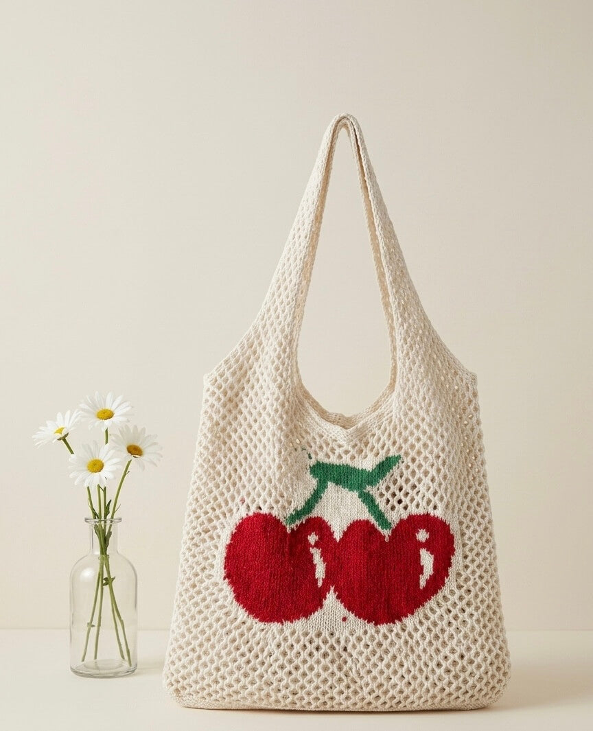 Cherry Breeze – Häkeltasche