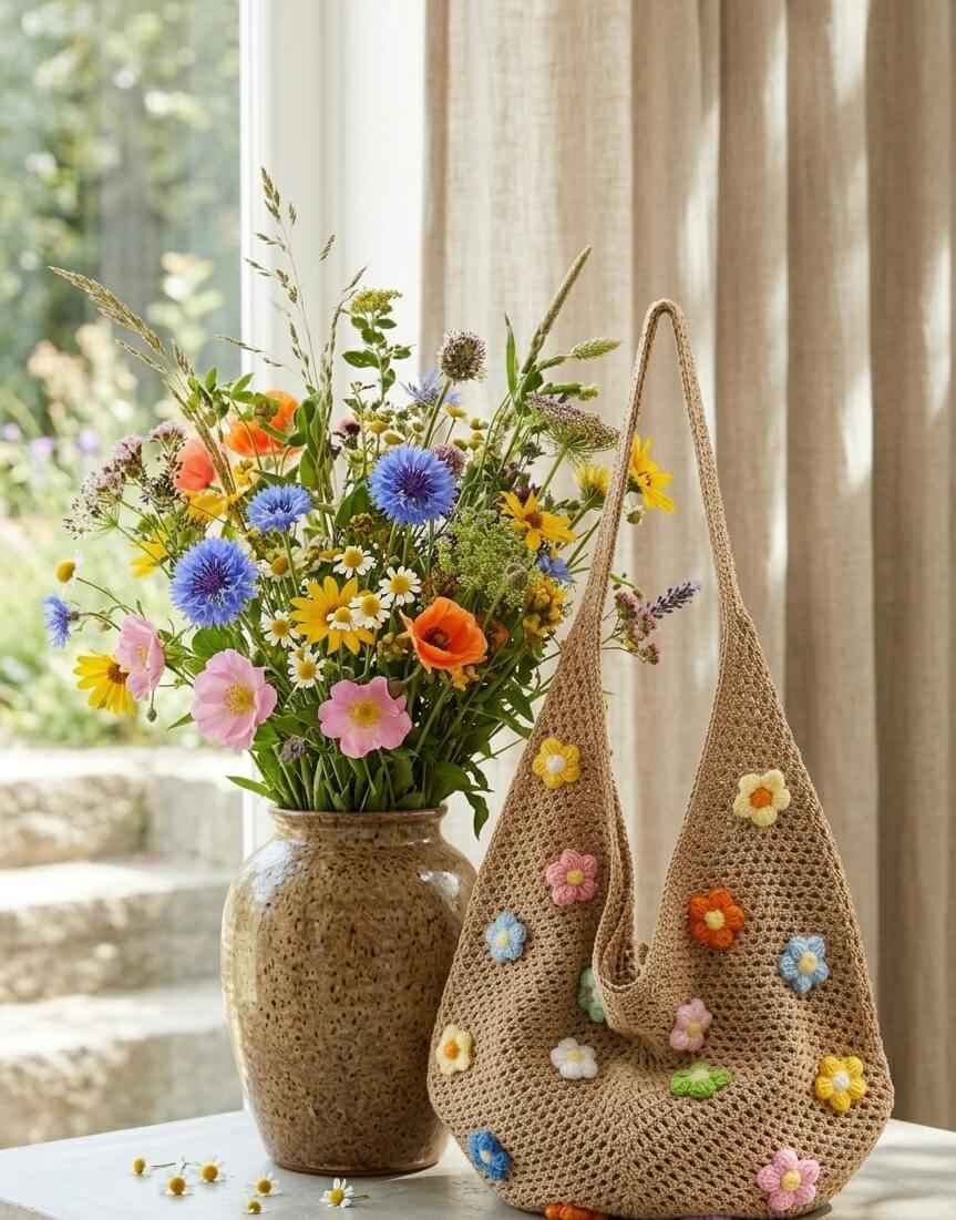 Bloom - Häkeltasche